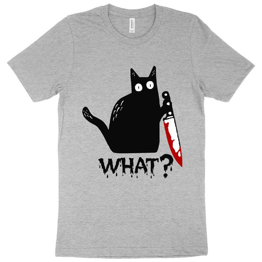 What Funny Cat T-Shirt - Cat Print T-Shirt