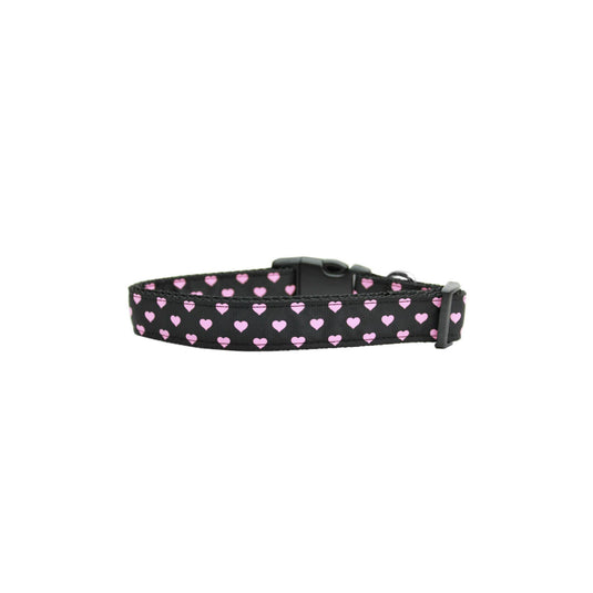 Pink and Black Dotty Hearts Collar