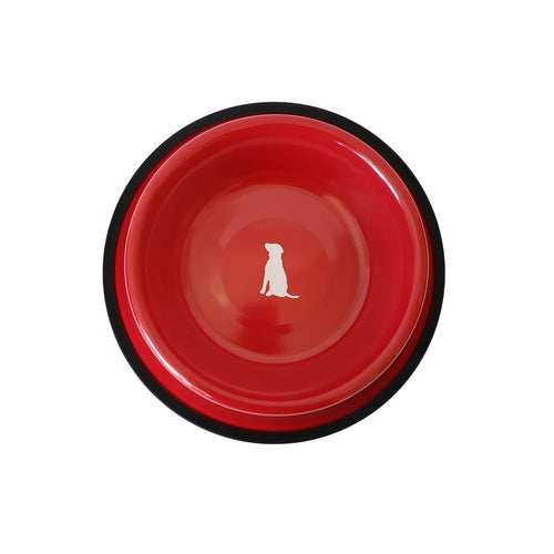 Red Non Skid Dog Bowl
