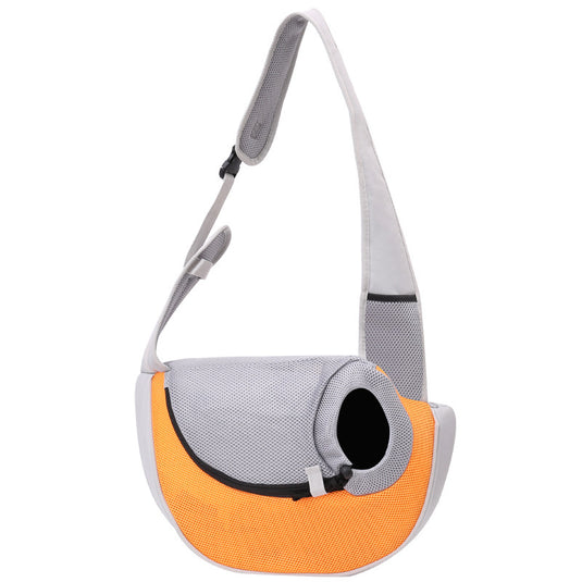 Dog Portable Bubble Crossbody Bags Puppy Foldable Adjustable Pet Carrier Breathable Hiking Walking Zipper Handbag